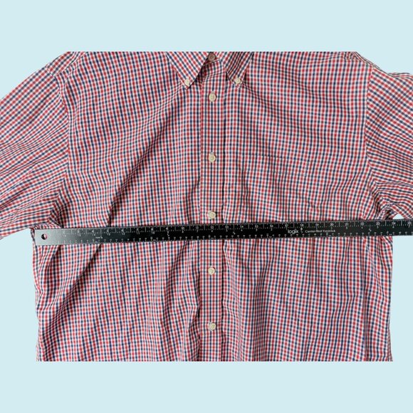 Brooks Brothers Shirt Men's XXL Red & Blue 1818 Button Down Cotton Non Iron - Picture 4 of 6